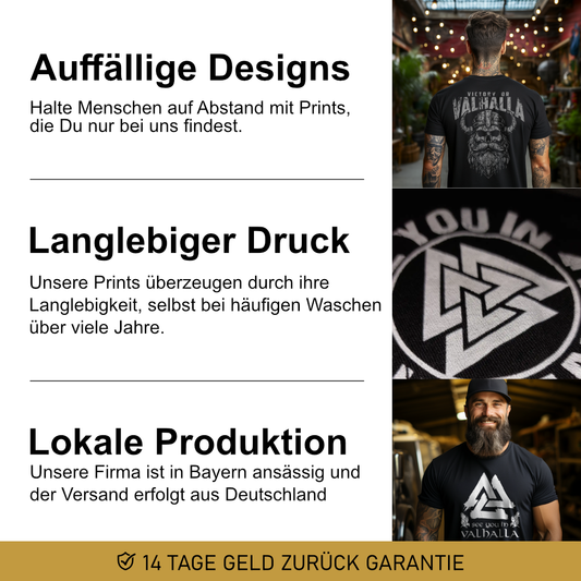 Wir sehen uns in Valhalla - Bruderschafts-Versprechen Bio Hoodie