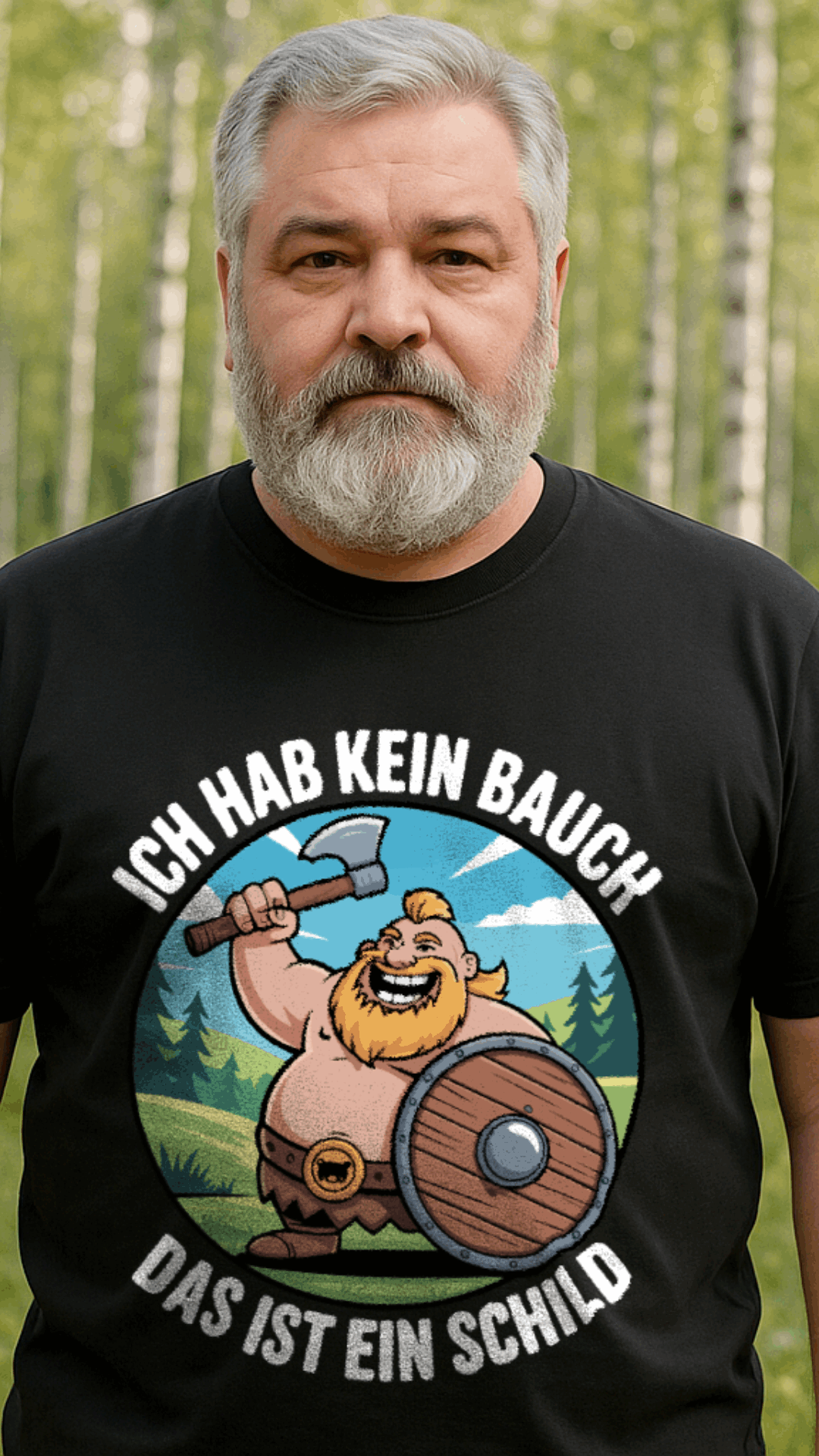 Das ist mein Schild - Wikinger T-Shirt Männer Beschützer Premium