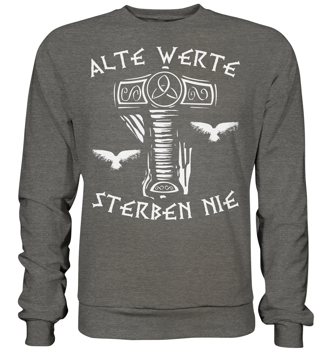 Alte Werte - Unisex Sweatshirt - Charcoal (Heather) / XS - Sweatshirts