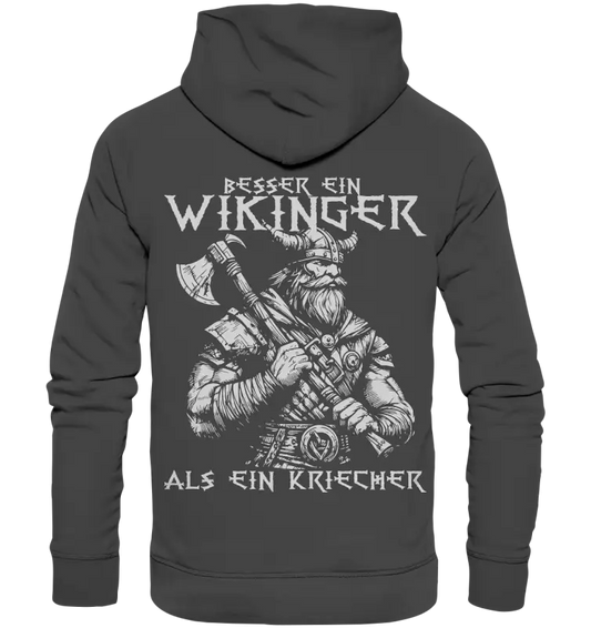 Besser ein WIkinger - Organic Basic Hoodie - Donnerwolf
