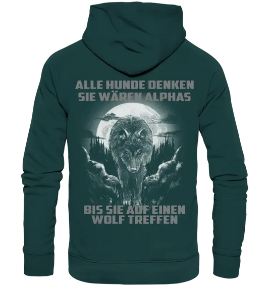 Bis ein Wolf kommt - Organic Hoodie - Donnerwolf