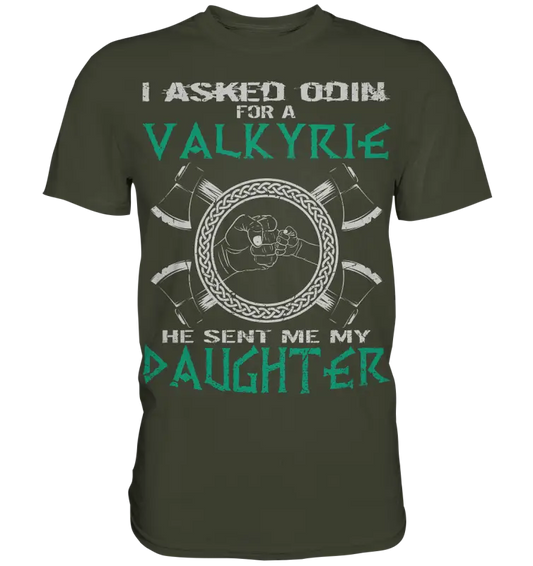 ’Daughter’ Wikinger Shirt für Männer | Walküre Motiv | Vater-Tochter Geschenk - Urban Khaki / XS - Unisex-Shirts