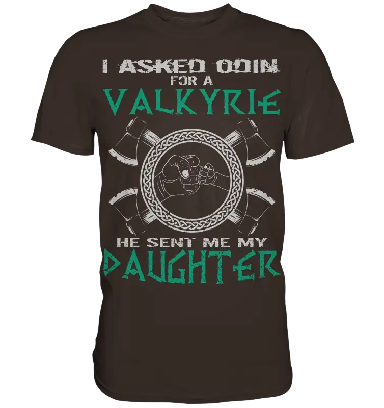 ’Daughter’ Wikinger Shirt für Männer | Walküre Motiv | Vater-Tochter Geschenk - Brown / XS - Unisex-Shirts