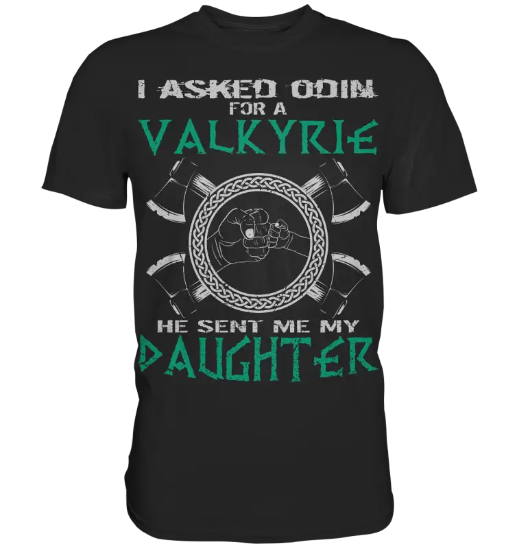 ’Daughter’ Wikinger Shirt für Männer | Walküre Motiv | Vater-Tochter Geschenk - Black / XS - Unisex-Shirts