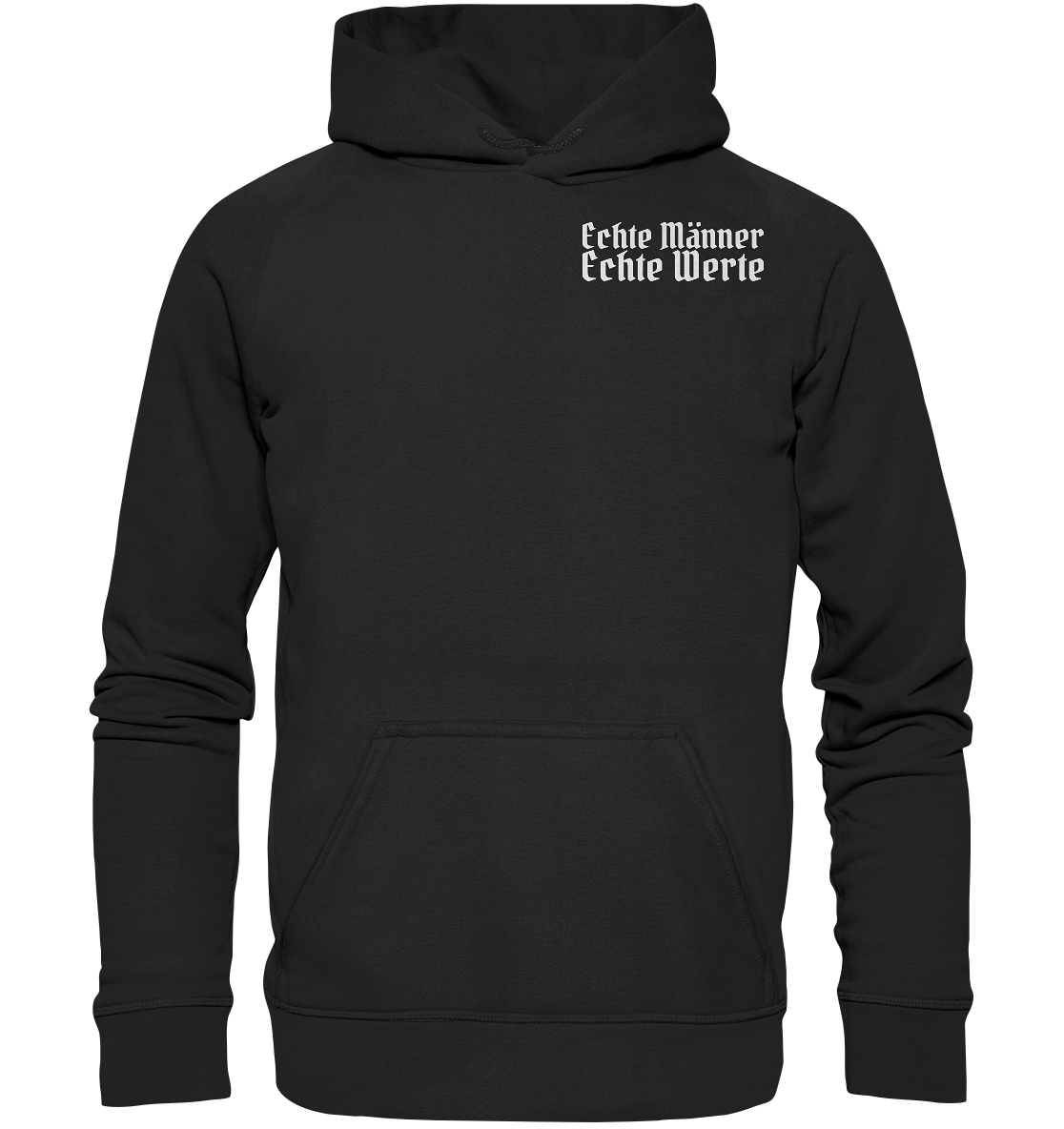 Echte Männer Echte Werte - Unisex Hoodie - Deep Black / XS - Hoodies
