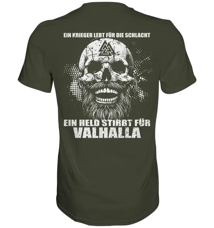 ein Held stirbt für Valhalla - Premium Shirt - Donnerwolf