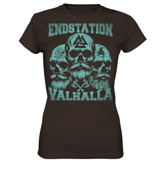 Endstation Valhalla - Damen Shirt - Brown / XS - Lady-Shirts