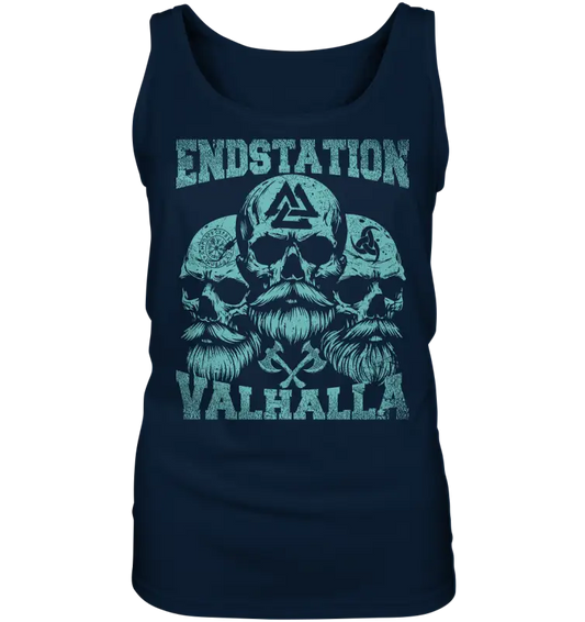 Endstation Valhalla - Damen Tank-Top - Navy / S - Tank-Tops