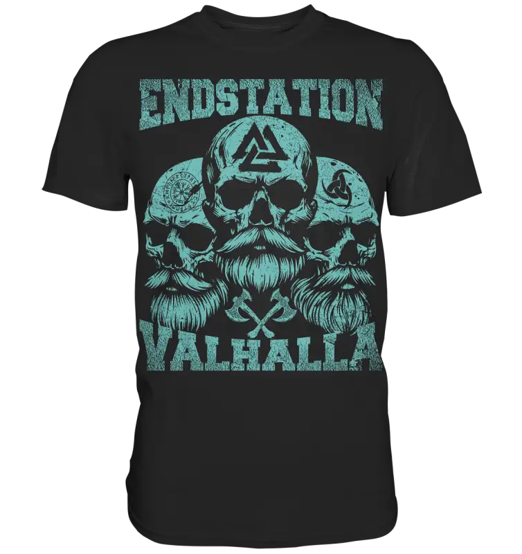 Endstation Valhalla - Premium Shirt - Black / XS - Unisex-Shirts