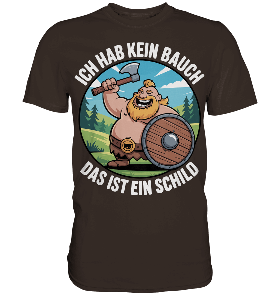 Das ist mein Schild - Wikinger T-Shirt Männer Beschützer Premium