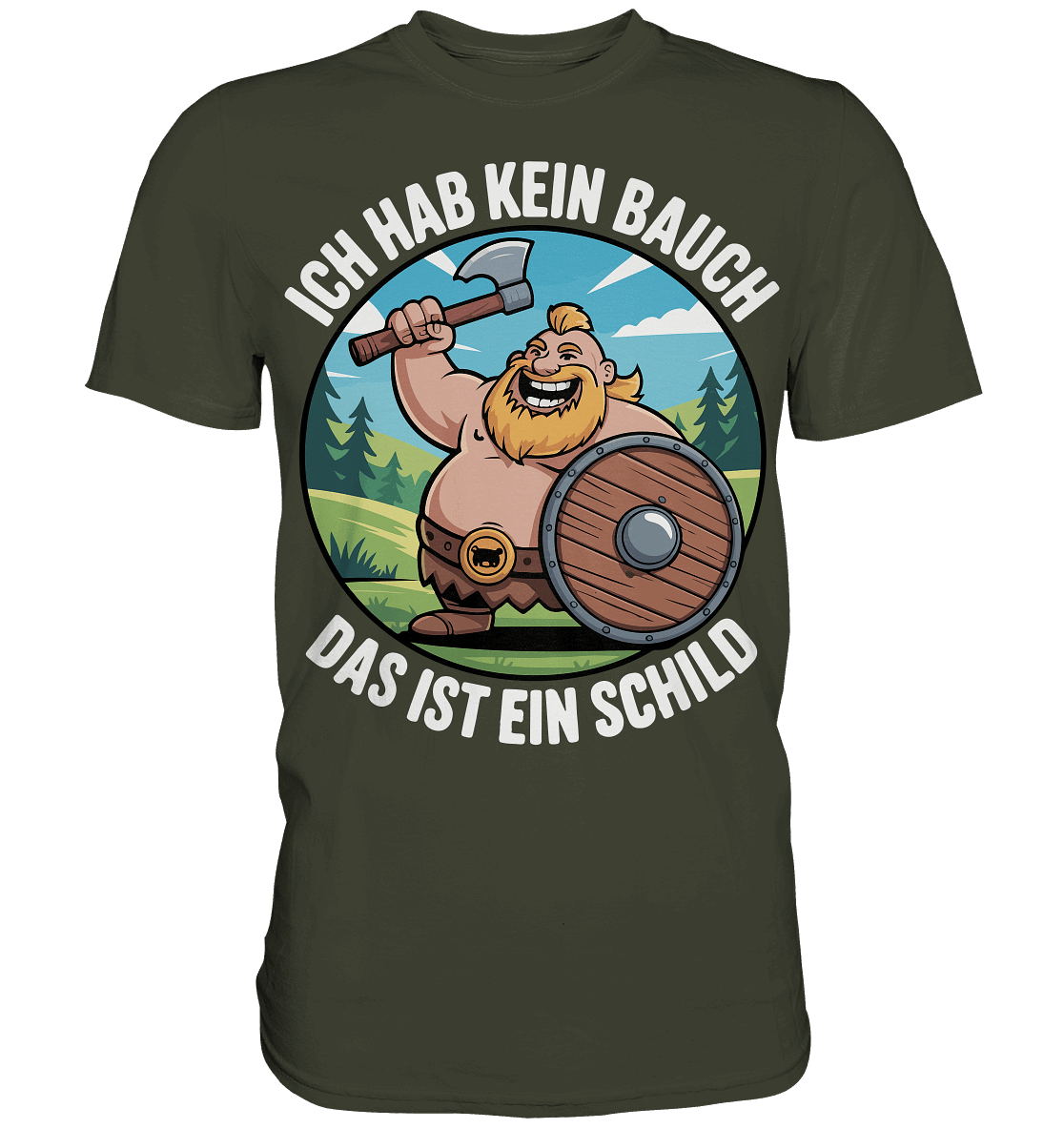 Das ist mein Schild - Wikinger T-Shirt Männer Beschützer Premium