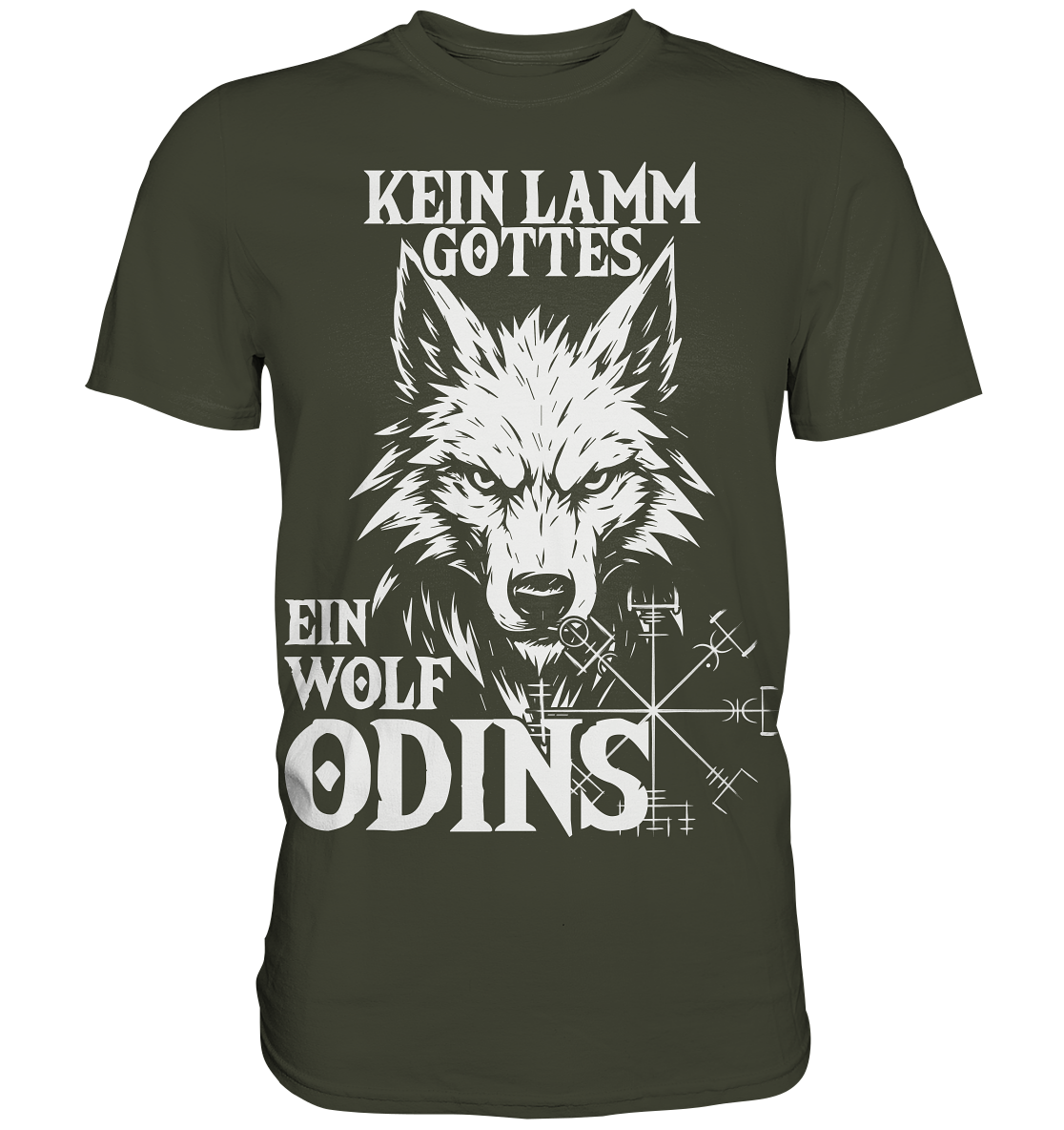 Wolf Odins - Wikinger T-Shirt Männer Premium