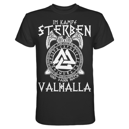 Auf nach Valhalla - Wikinger T-Shirt Männer Premium