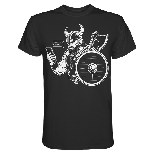 WER RUFT DA AN - Wikinger T-Shirt Männer Premium Störung