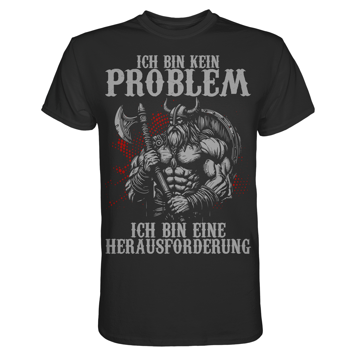 Krieger‑T-Shirt „Kein Problem“ – authentische Wikinger‑Mode