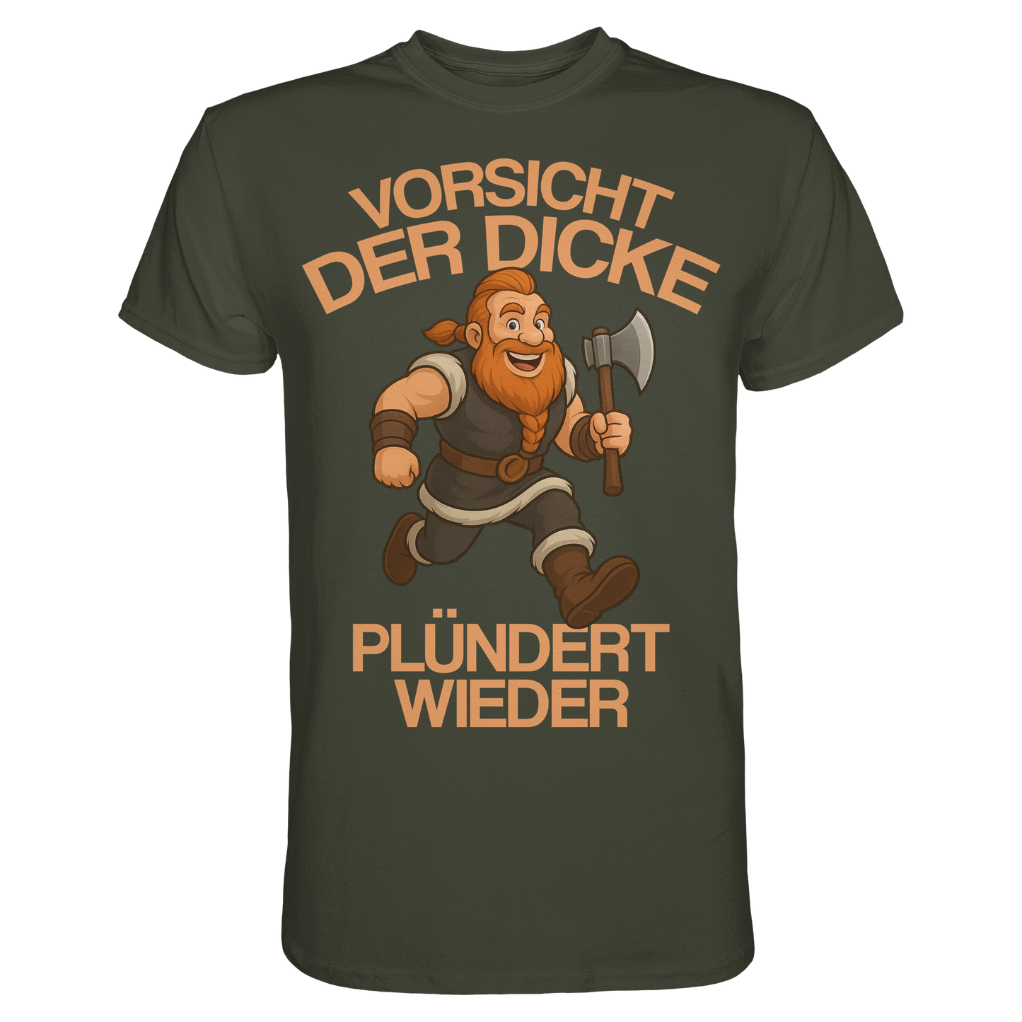 DER DICKE PLÜNDERT WIEDER - Wikinger T-Shirt Männer Premium Plünderer