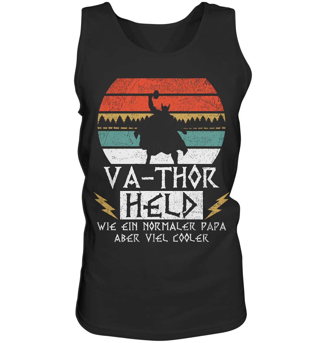 Va-thor Fathor Vater Held Cool Hammer Papa Thor - Relaxed Tank Top