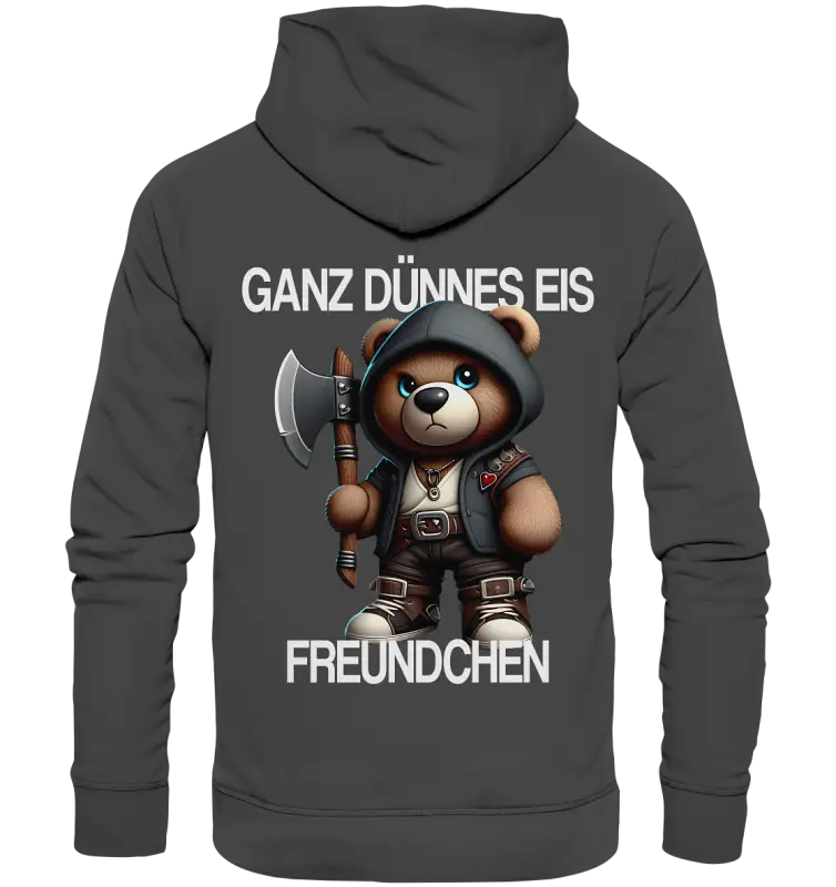 Ganz Dünnes Eis Freundchen - Organic Basic Hoodie - Donnerwolf