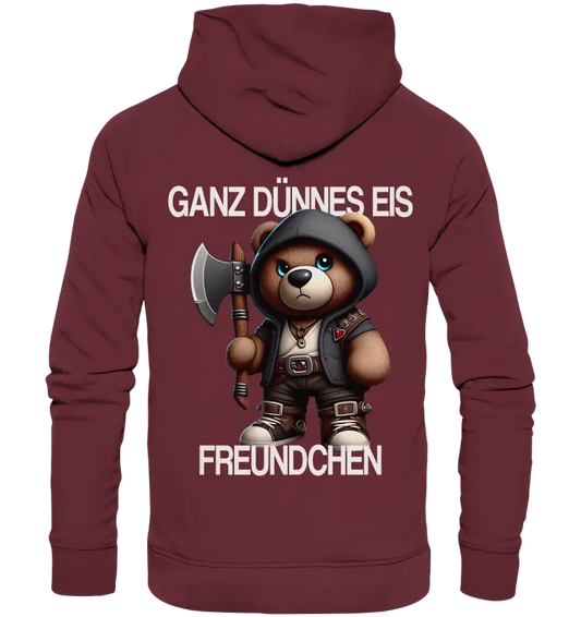 Ganz Dünnes Eis Freundchen - Organic Basic Hoodie - Donnerwolf