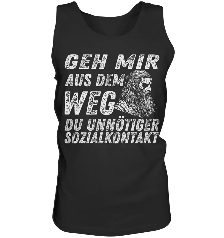 Geh mir aus dem Weg du unnötiger Sozialkontakt - Herren Tank Top - Black / S - Tank-Tops