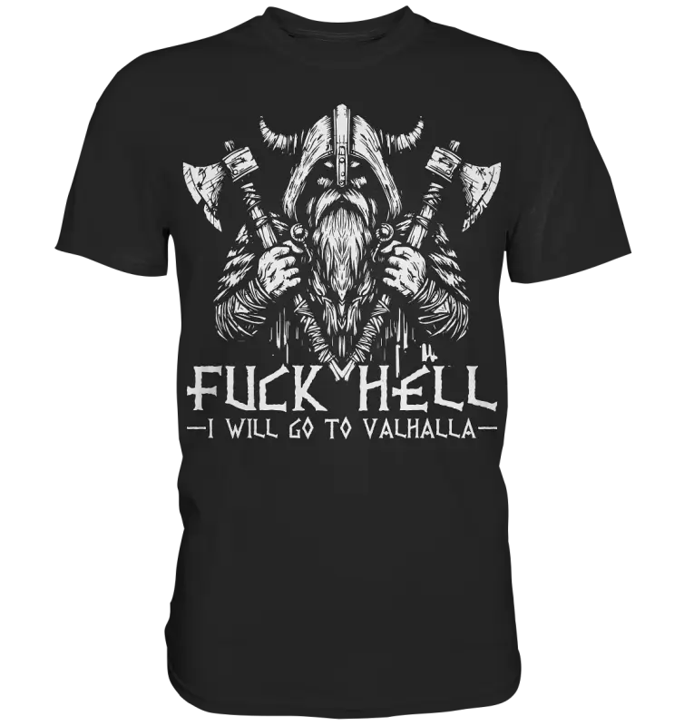 I will go to valhalla - Herren Shirt - Black / XS - Unisex-Shirts