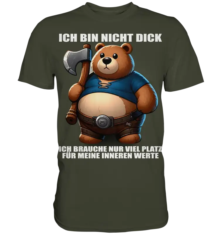 Ich bin nicht Dick - Premium Shirt - Donnerwolf