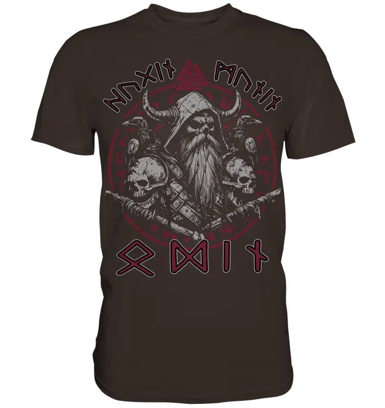Odin Hugin Munin - Herren Shirt - Brown / XS - Unisex-Shirts