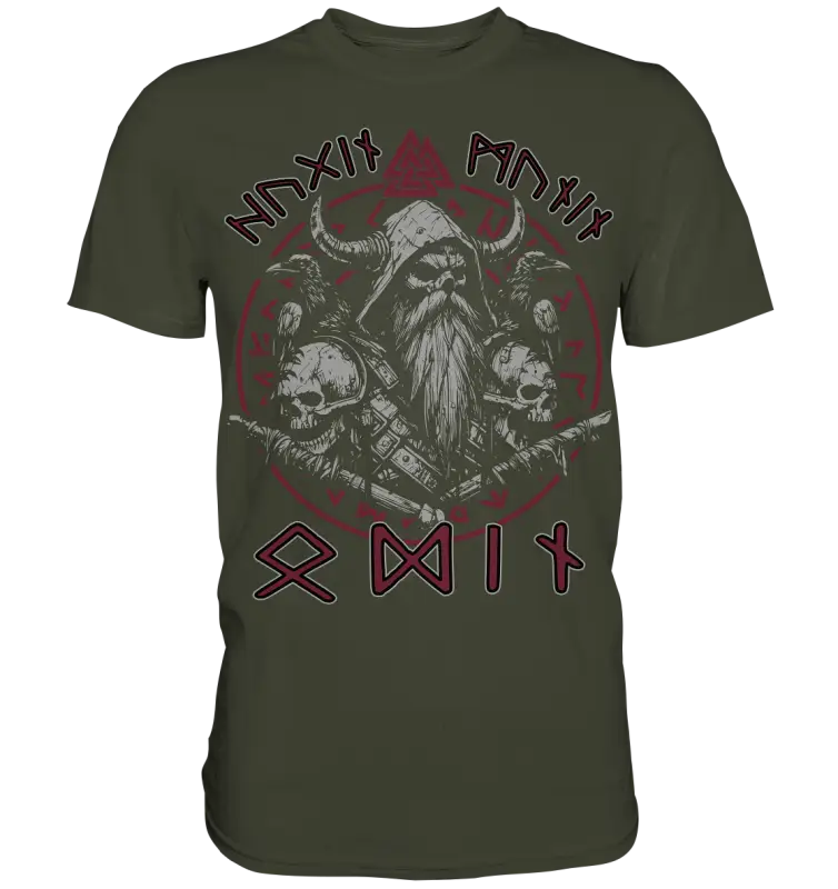 Odin Hugin Munin - Herren Shirt - Urban Khaki / XS - Unisex-Shirts