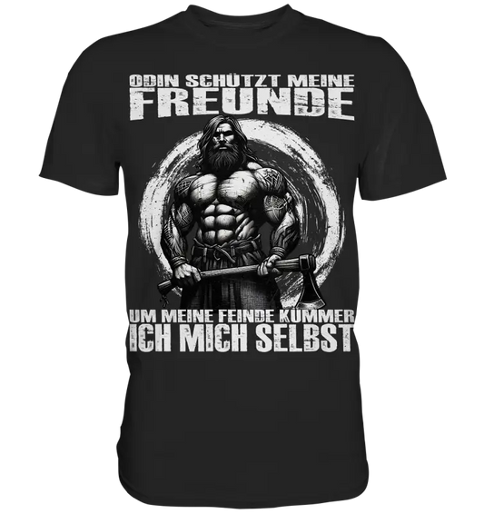 Odin schütze meine Freunde - Herren Shirt - Donnerwolf