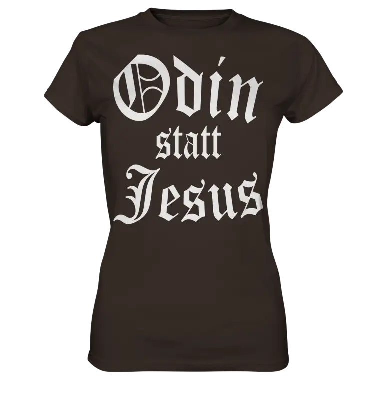 Odin statt Jesus - Damen Wikinger Shirt - Donnerwolf