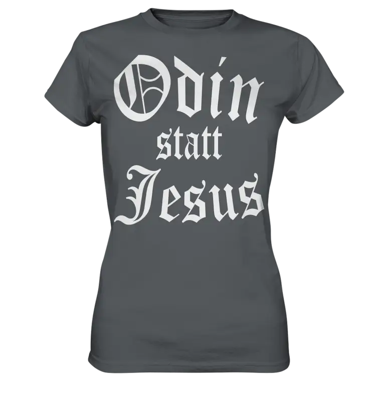 Odin statt Jesus - Damen Wikinger Shirt - Donnerwolf
