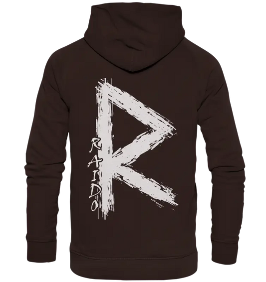 "Raido Rune" Wikinger-Premiumshirt – Der Weg des Reisenden - Unisex Hoodie - Donnerwolf