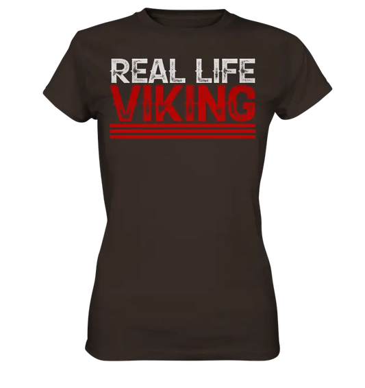 Real Life Viking - Damen Shirt - Brown / XS - Lady-Shirts