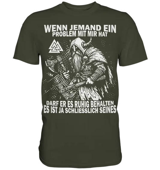 Sein Problem - Herren Shirt - Urban Khaki / XS - Unisex-Shirts
