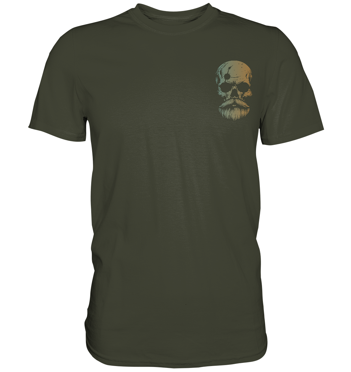 Skull Viking - Herren Shirt - Urban Khaki / XS - Unisex-Shirts