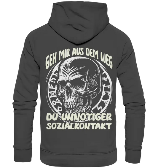 Sozialkontakt - Organic Basic Hoodie - Donnerwolf