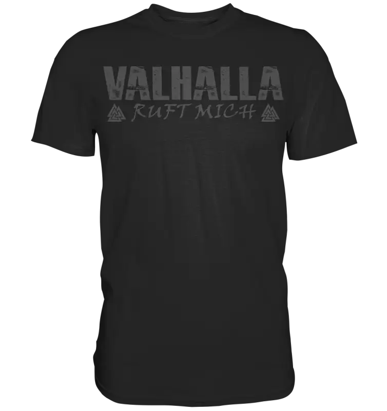 Valhalla ruft mich! - Wikinger Herren Shirt (Beidseitiger Druck) - Black / XS - Unisex-Shirts