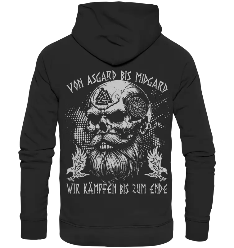 Von Asgard bis Midgard - Organic Basic Hoodie - Donnerwolf