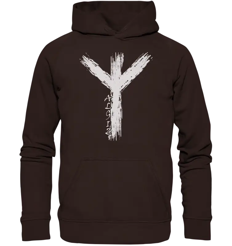 Wikinger Premium Shirt mit Algiz-Rune – Hochwertiges Herren T-Shirt mit Nordischer Schutzrune - Unisex Hoodie - Hot