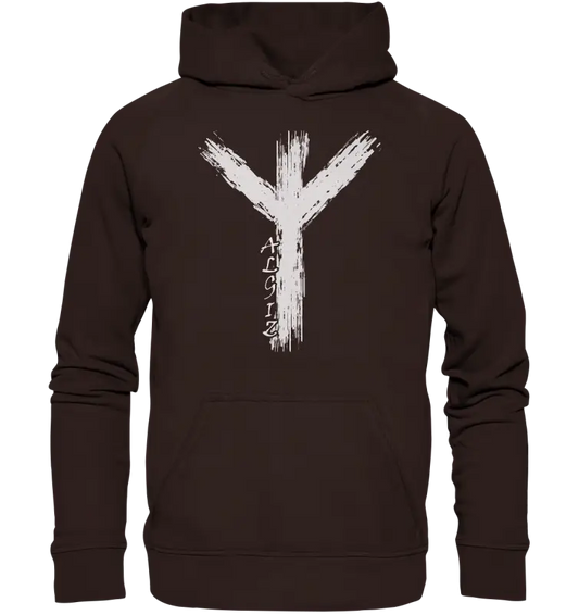 Wikinger Premium Shirt mit Algiz-Rune – Hochwertiges Herren T-Shirt mit Nordischer Schutzrune - Unisex Hoodie - Hot
