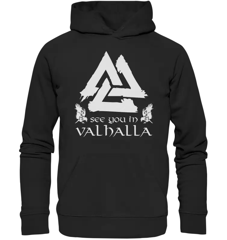 Wir sehen uns Valhalla - Wikinger Hoodie - Donnerwolf