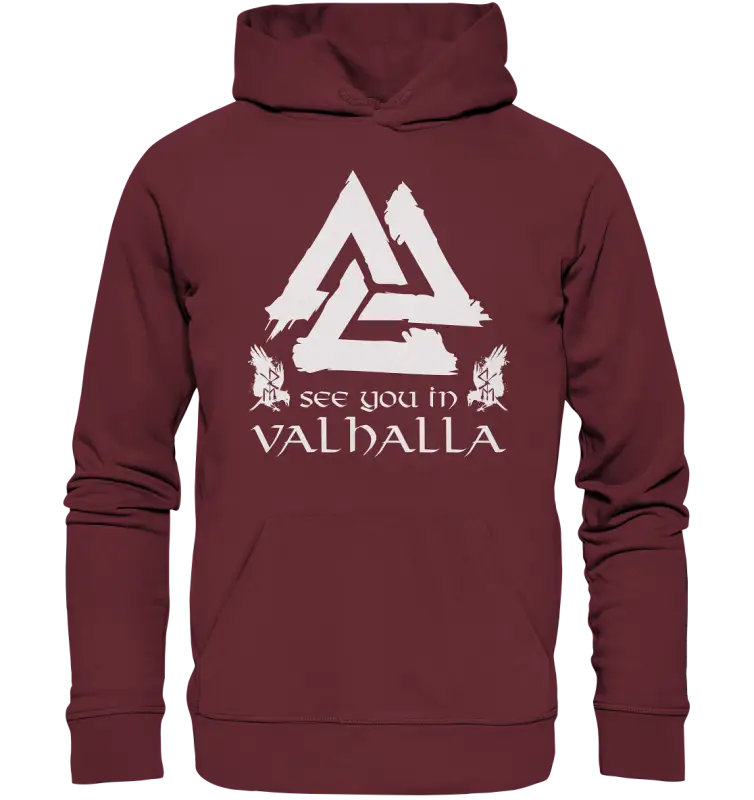 Wir sehen uns Valhalla - Wikinger Hoodie - Donnerwolf