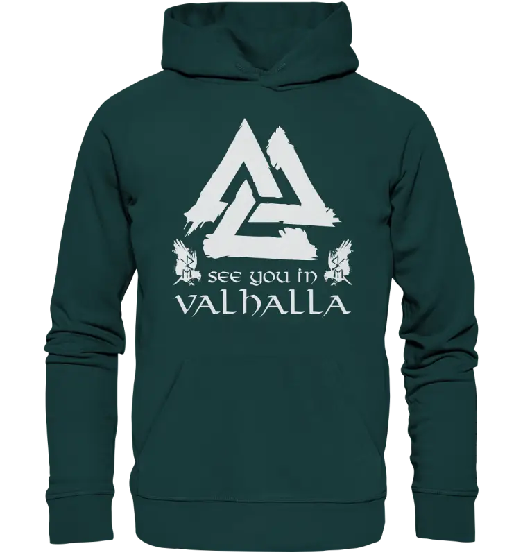 Wir sehen uns Valhalla - Wikinger Hoodie - Donnerwolf