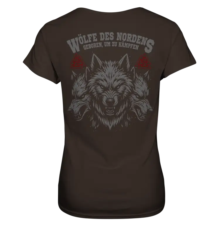 Wölfe des Nordens - Damen Shirt Premium Qualität & Beidseitiger Druck - Lady-Shirts