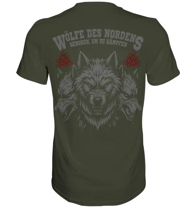 Wölfe des Nordens - Männer Shirt Premium Qualität & Beidseitiger Druck - Unisex-Shirts