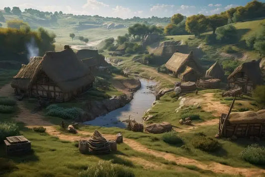 ikinger Dorf oder Siedlung in der Landschaft im Blogartikel "Die Wikinger und die Umwelt"