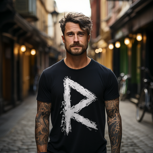 "Raido Rune" Wikinger-Premiumshirt – Der Weg des Reisenden - Premium Shirt