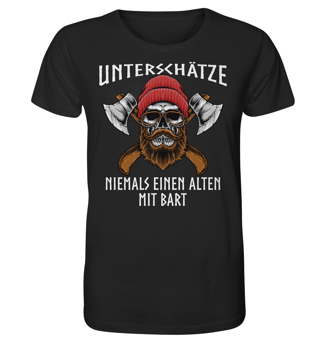 Alter Mann mit Bart  - Organic Shirt - Donnerwolf