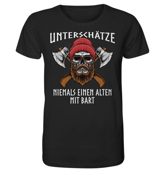 Alter Mann mit Bart  - Organic Shirt - Donnerwolf