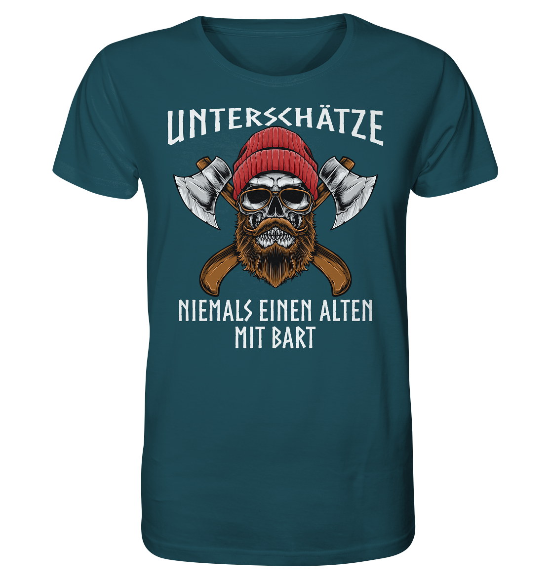 Alter Mann mit Bart  - Organic Shirt - Donnerwolf